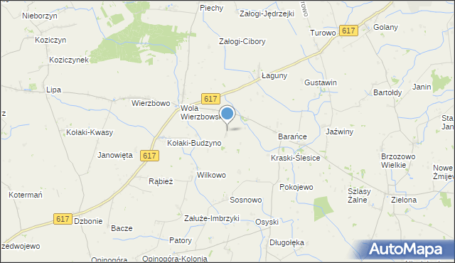 mapa Goździe, Goździe na mapie Targeo